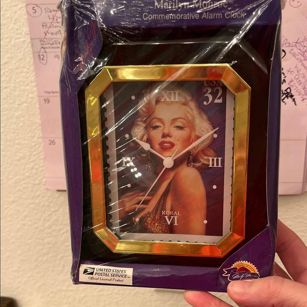 Marilyn Monroe Commemorative Alarm Clock NIB
